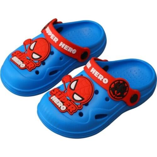 Captain America Outdoor Children Beach Sandal Girls Boys Kid Shoe Non-Slip Mules Clogs Shoes Breathable Slippers Footwear Disney