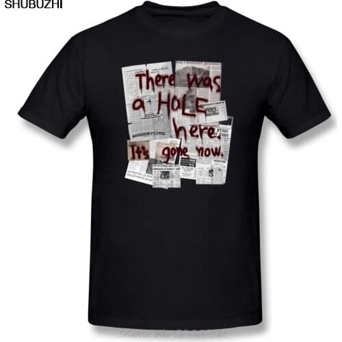 Silent Hill 100% Cotton T-shirts There Was A HOLE Here It S Gone Now Summer Cotton Graphic Tee Short-Sleeve Men