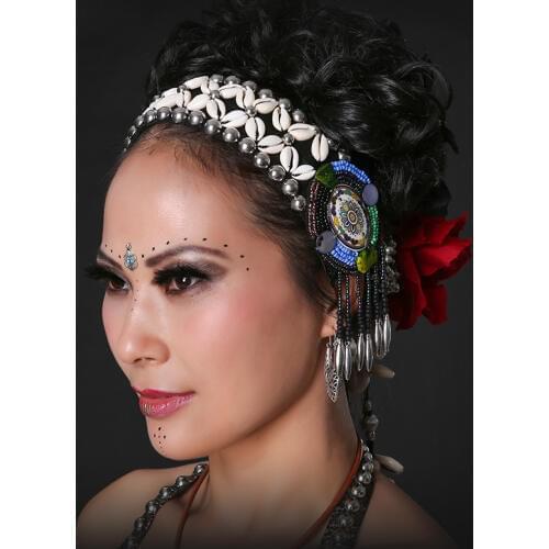 2018 ATS Tribal Belly Dance Accessories Women Headpieces Dance Headbands Bellydance Tassel Gypsy Dance Tribal Headband