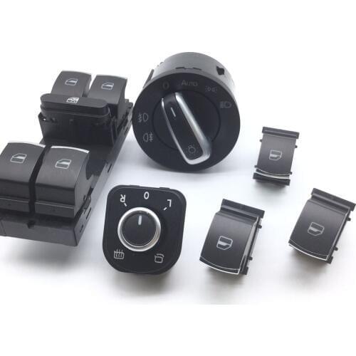 Chrome Window Headlight Mirror Switch For VW Passat B6 CC Golf MK6 Jetta 5ND 941 431B,5ND 959 857,5ND 959 855,5ND 959 565A