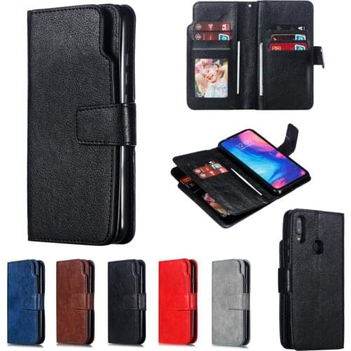 Leather Case For Xiaomi 8 9 Redmi Note 7 6 4 4X Note 5 6 Pro Leather Cards Flip Wallet Case Red Mi 7 6A 7A K20 Pro Coque Cover
