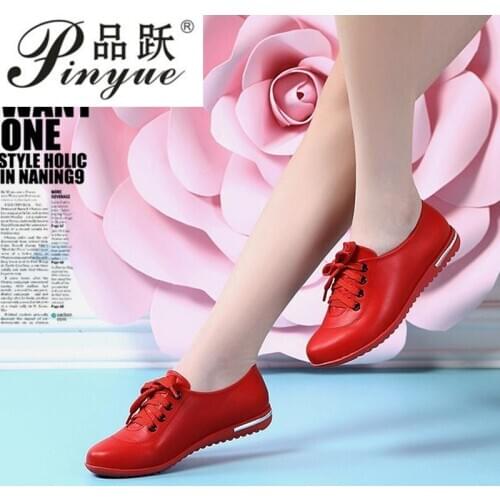 Women sneakers white leather shoes big size 34--43 sneakers ladies leather shoes Lace-up casual sneakers