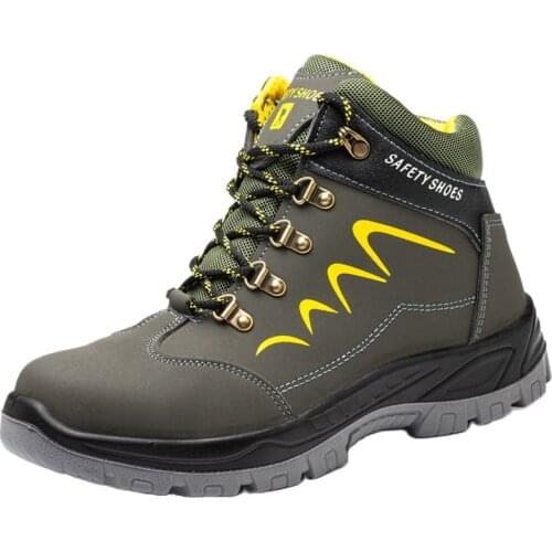 Mens Safety Shoes Boots Winter Shoes Protective Foot Protection Work Boots Puncture-Proof Industrial Shoes Male Waterproof