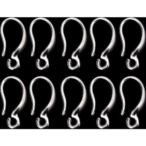N7MF 10 Pcs S925 Silver Plated French Ear Hook Ear Wire Earrings DIY Jewelry Findings
