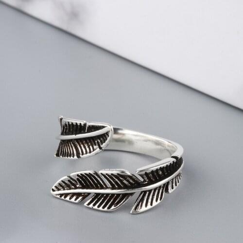 New Arrivals Charming Feather Ring for Women Boho Knuckle Party Rings Gothic Punk Jewelry Gifts for Girls