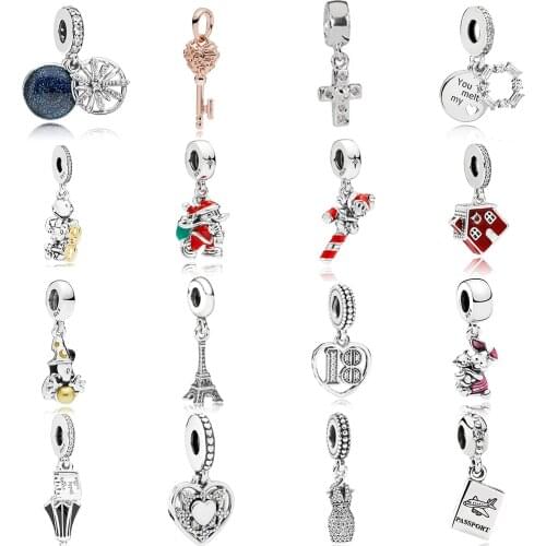 NEW 2019 100% 925 Sterling Silver Christmas Dazzling Wishes Sorcerer Pendant Charm Fit DIY Original Women Bracelet Jewelry