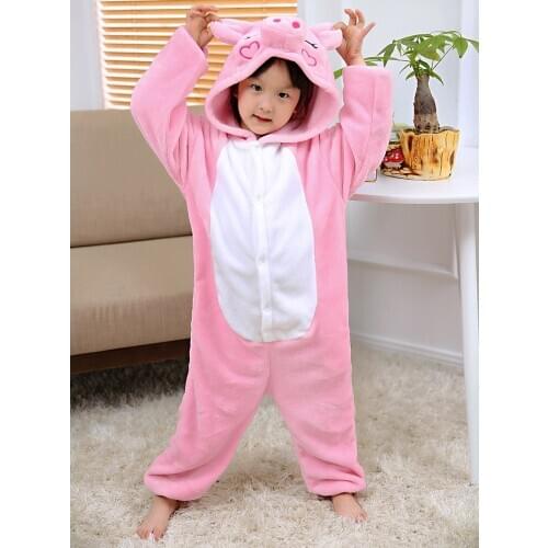 Pajamas Pink Pig Kids Animal Children Pajamas for Boys Girls Baby Pyjamas Cute Onesies Winter Long Sleeve Sleepwear