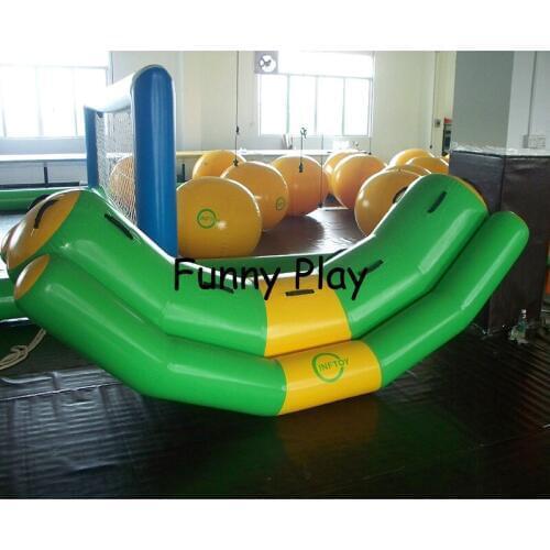 PVC tarpaulin Seesaw for Kids and adult water sports,water games inflatable water totter boat single line double lines