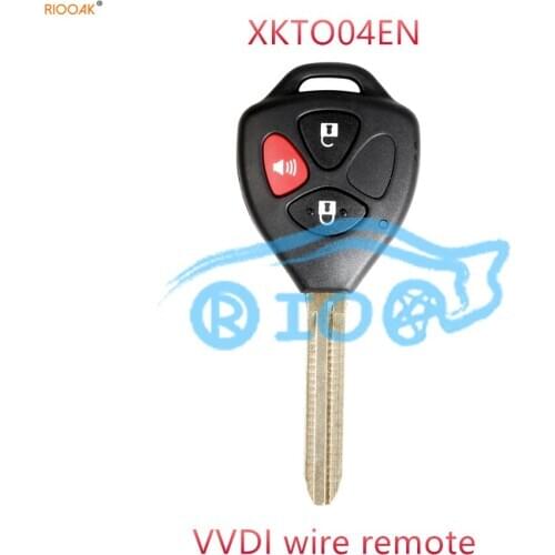 RIOOAK 10pcs/lot XKTO04EN wire Remote Car Key For Toyota for VVDI2 VVDI MINI KEY TOOL k518ISE free shipping locksmith tools