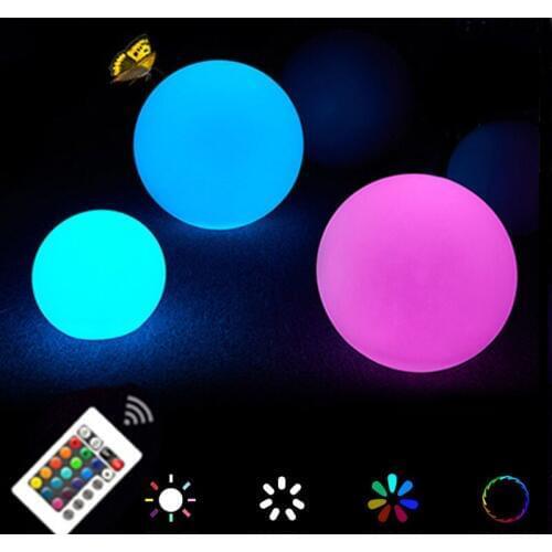 Modern Landscape Lawn Courtyard Decorative Lamp PE Rolling Plastic Outdoor Waterproof LED Light-emitting Circular Ball Lamp