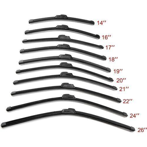 Universal Car Rear Window Windshield Wiper Arm Blade Frameless Bracketless U-type Complete Replacement Set car styling