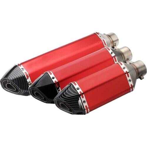 Inlet 51mm Motorcycle Exhaust Pipe Muffler Motorbike End Pipe Universal for GSXR1000 GSXR1300 PCX MSX Tmax BJ300 BJ600 etc