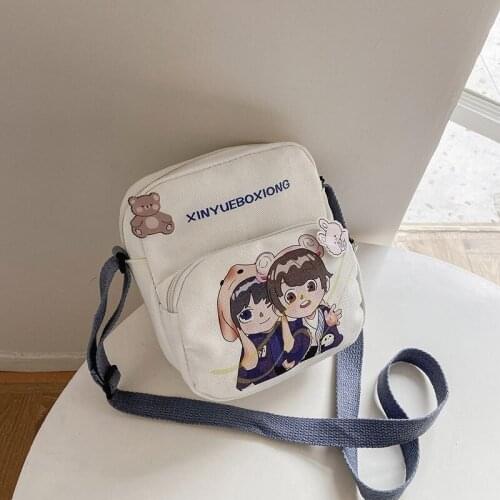Japanese Student Corssbody Bags Girls Cartoon Print Canvas Bag For Women 2021 New Summer Shoulder Bag Women Messenger Bag Bolsa