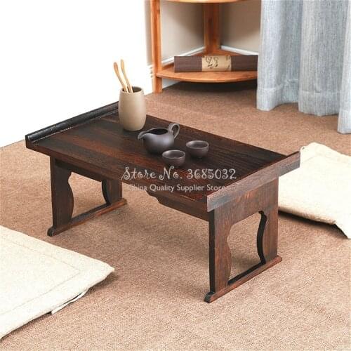 Last One Japanese Table Foldable Leg Rectangle Wood Traditional Asian Furniture Tea Table Living Room Coffee Tables 50x28x23cm