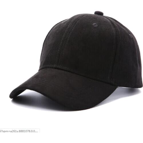 Suede baseball cap for men casual blank snapback hat outdoor sports curved sun hat solid color classic trucker hat bone