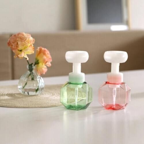 1Pcs Soap Bottle Foaming Lotions Refillable Bottle Flower Pump Head Soap Shampoo Cosmetic Empty Bottle Flower Foam Bottle 300ml