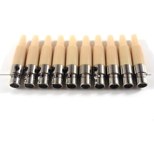 10pcs/lot XLR 4 Pin Male Plug MIC Microphone Audio Cable Connector for Shure