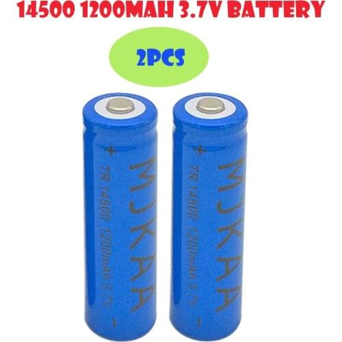 14500 2/4PCS AA 1200mAh 3.7V 2A Rechargeable Batteries Lithium Li-ion Battery Suitable For Laser Pointer LED Flashlight