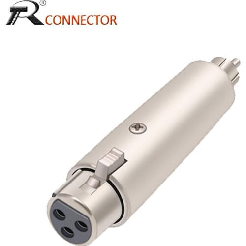 1pc 6.35 Jack Female To 6.35 Jack Female Xlr Audio Cord Cable Adapter Coupler Converter Zinc Alloy Plugs and Sockets