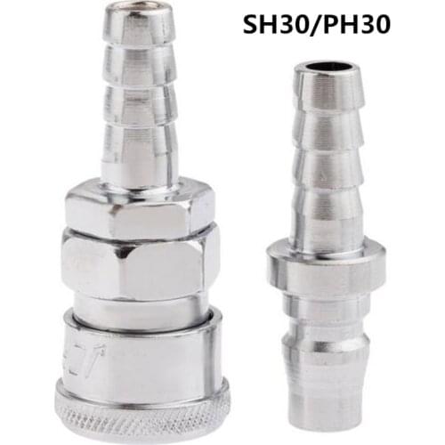 2Pcs Pneumatic Fittings Air Line Hose Compressor Connector Quick Release Coupler Air Line Fittings for 10mm Hose Pneumatic Parts