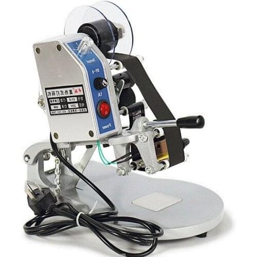 220V DY-8 Manual Hot Foil Stamp Date Coder Label Printer Ribbon Coding Machine