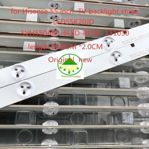 6 PCS/Lot Original new 100%New Original for Hisense 55 inch 6LED TV backlight strips 608mm SVH550AB1 6LED REV0 131030