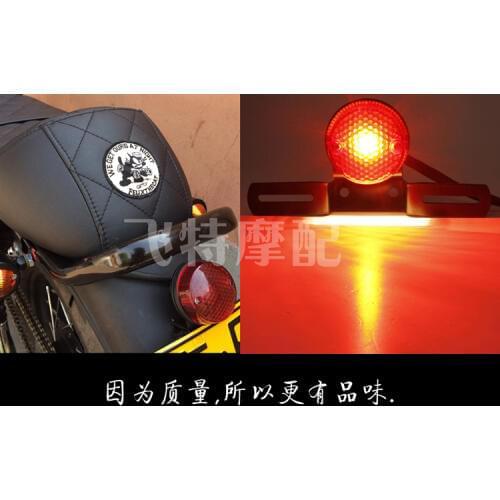 DIY Motorcycle Motor Motorbike Brake Tail Rear Light Holder Black For Harley Cafe Racer Black 12V 10W