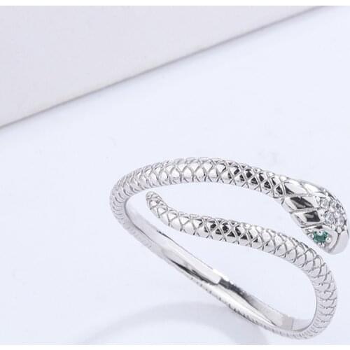 Hot Sale 925 Sterling Silver Snake Size Open Adjustable Rings For Woman DIY Jewelry Making Fit Original Pandora