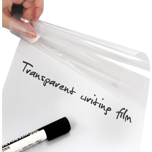 HOHOFILM W: 100cm Clear Writing Film Board Sticker Whiteboard Glass Sticker Self-Adhesive Clear Peel & Stick Decal Film
