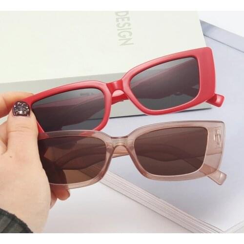Imwete Women Sunglasses Fashion Small Rectangle Sun Glasses Men Ladies Sexy Decorative Pink Eyeglasses 90s Outdoor Shades UV400
