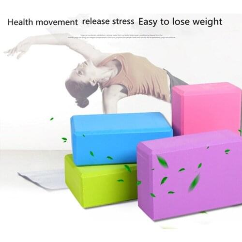 Foam Block Brick Yoga Brick Workout Training Exercise 8 Color Bodybuilding Equipment High-density EVA Portable 23 15 7.6CM