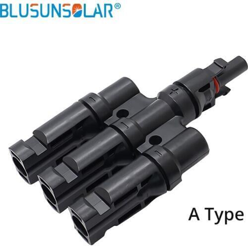 Adaptors 3 in 1 T Branch Connectors 30A TUV Solar Panel Male and Female connector