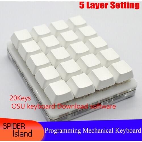 Mechanical Keyboard 20 Keys With Software OSU! Keyboard For Windows Gaming Keypad Macro for Shortcut PS PR Programming keypad