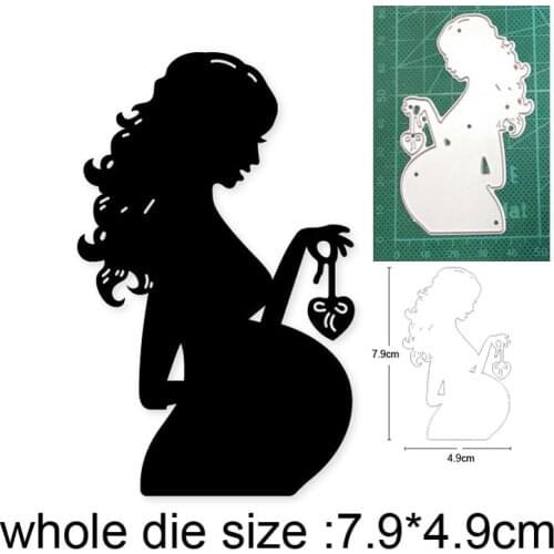 Metal cutting dies cut die mold Pregnant Woman Heart decoration Scrapbook dies paper craft knife mould blade punch stencils dies