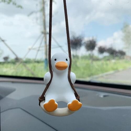 Mini Car Cute Swing Duck Hanging Crafts Chic Ornaments Mirror Room Bedroom Wall Decoration