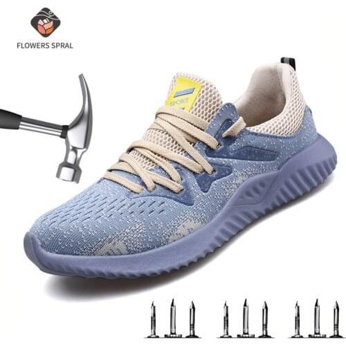 Mens Safety Shoes, Breathable And Deodorizing Work Shoes Anti-Smash And Anti-Stab Wear-Resistant Construction Site Safety Shoes