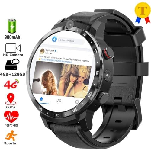 2021 New Smart Watch 4GB 128GB 2G/3G/4G Network Quadcore 900mAh Battery Long Standby 8MP Dual Cameras GPS Men Sports Smartwatch