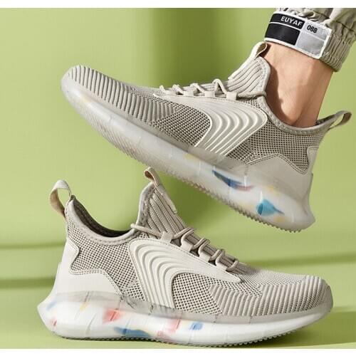 2020 Mens Sport Running Shoes Breathable Mesh Lace Up Athletic Walking Shoes Zapatillas Hombre Deportiva