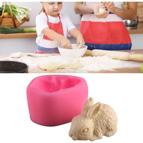 2021 New 3D Easter Bunny Animal Soap Silicone Mold Chocolate Fondant Rabbit Cake Decor DIY Handmade Tools Easy Kitchen Supplies
