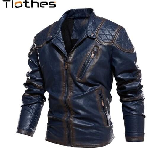 Autumn Winter Motorcycle Jacket Men Brand Design Plus Size XXXXL Fleece Warm Leather Jacket Men Biker Leather Jackets Leisure