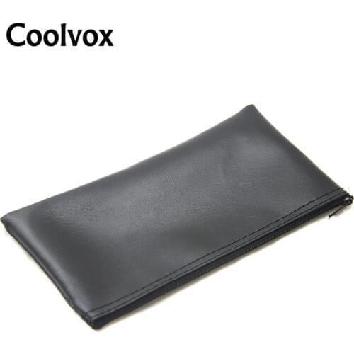 Professional Wired Microphone Holder Leather Case With Zipper For Shure Microphone Bag Accessories or Cable 23*11 cm