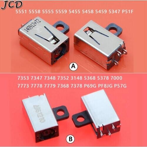 JCD 10PCS DC Power Jack for DELL Inspiron 5555 5558 5559 3558 3559 3459 5455 5458 5459 7460 7560 3147 DC Connector Laptop Socket