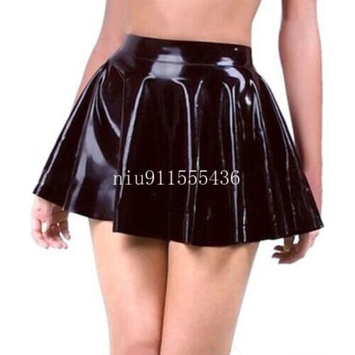 Sexy Natural Latex Women Dress Handmade A-line Latex Mini Dress Cute Girl Sexy Skirt halloween costumes for women