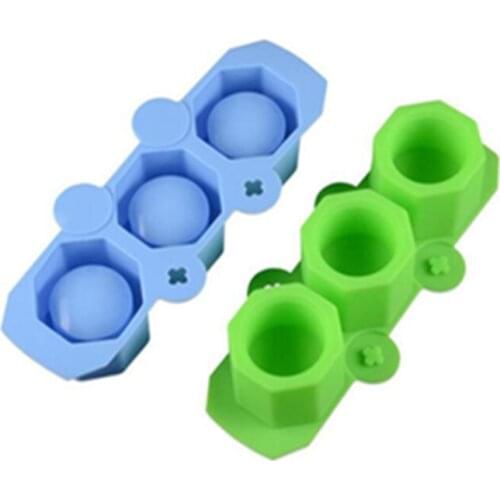 Silicone Pot Molds Form Arts Craft Polygonal Cup Moulds DIY Succulent Flowerpot Clay Plaster Gypsum Mold 3 Holes Concrete Mould