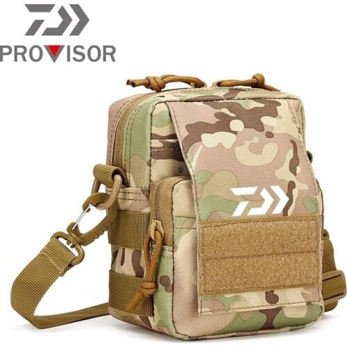 Daiwa Camouflage Outdoor Sports Fishing Waterproof Belt Bag Mens Camouflage Tactical Beltbag Mountaineering Travel Crossbody