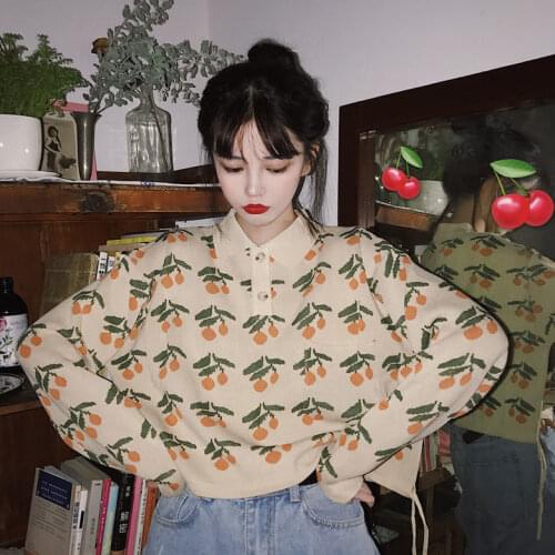 Woman Sweaters Femme Chandails Vintage Sweater Autumn and Winter Drawstring Top Pullover Sweater Pull Hiver