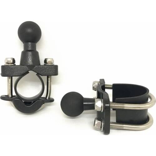U-Bolt Clamp Motorcycle Bike Handlebar Rail Mount Base with 1 Inch Ball Head for Gopro for Garmin RAM Mount Smartphone