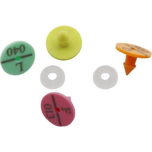 Rabbit Ear Tag Farm equipment 001~100 Digital Round Ear Tag with Fox Mink Raccoon Dog Small farm animals Identification Card