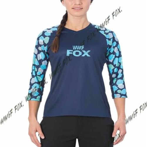 Cycling clothing female 3/4 jersey Motocross jersey ciclismo dama purple cycling jersey Female sweatshirt Bike jersey