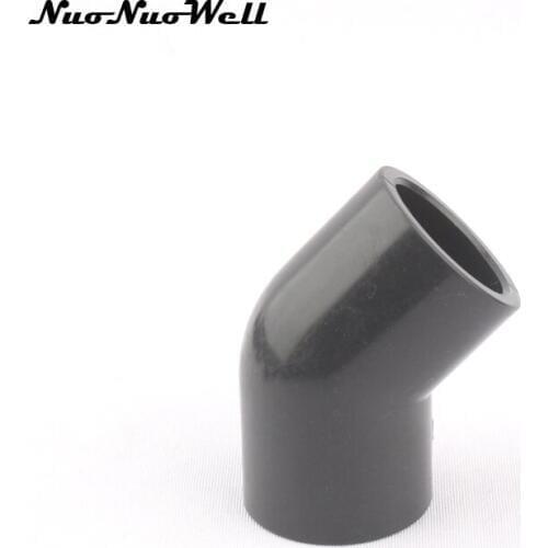 1pcs NuoNuoWell PVC ANSI 1" 45 Degree Angle Pipe Connector Aquarium Fittings Water Tank Hose Adapter for Garden Irrigation Parts